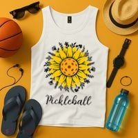 Pickleball Mother's Day Flower Cute Sunflower  Tank Top thumb 4