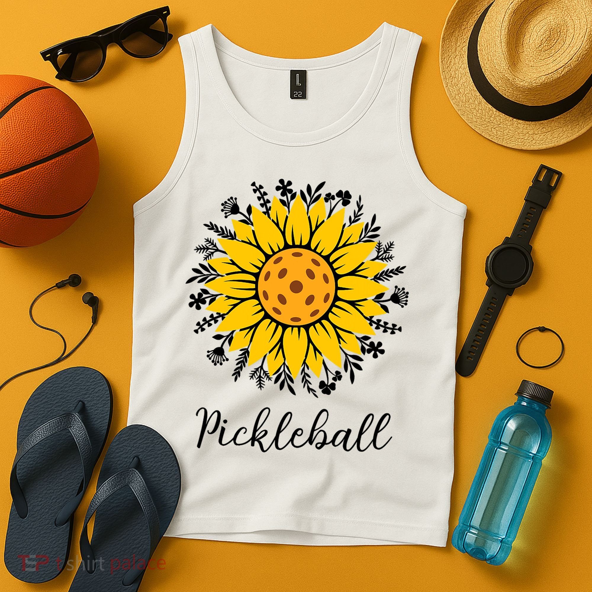 Pickleball Mother's Day Flower Cute Sunflower  Tank Top