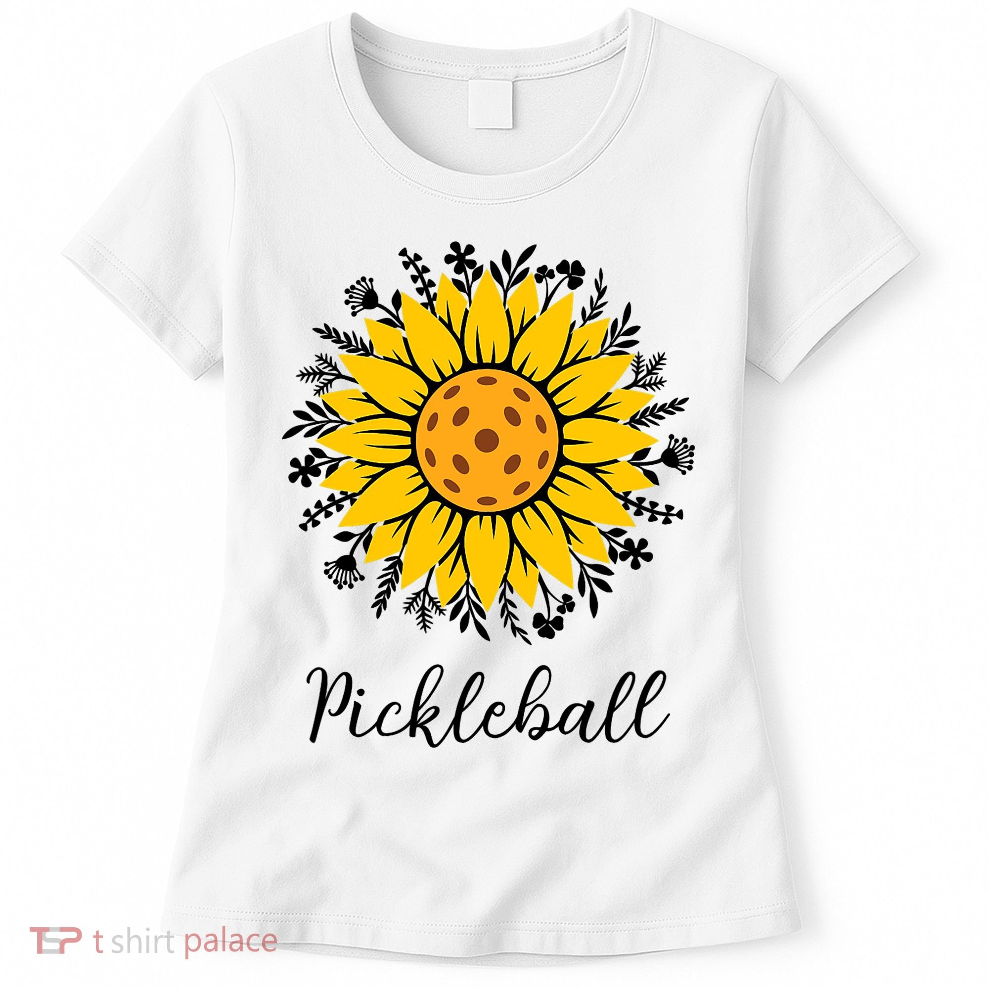 Pickleball Mother's Day Flower Cute Sunflower  Women's T-Shirt