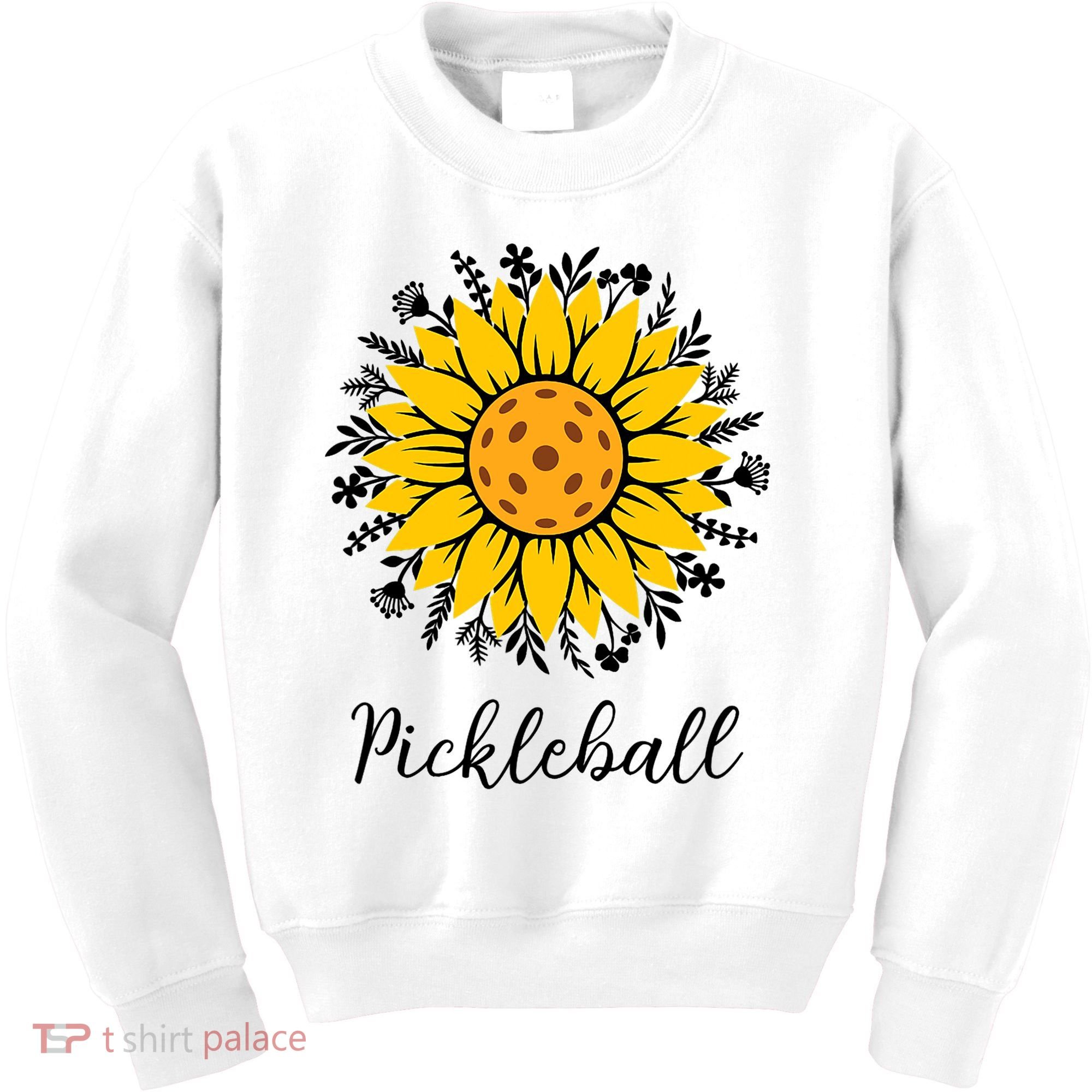 Pickleball Mother's Day Flower Cute Sunflower  Kids Sweatshirt