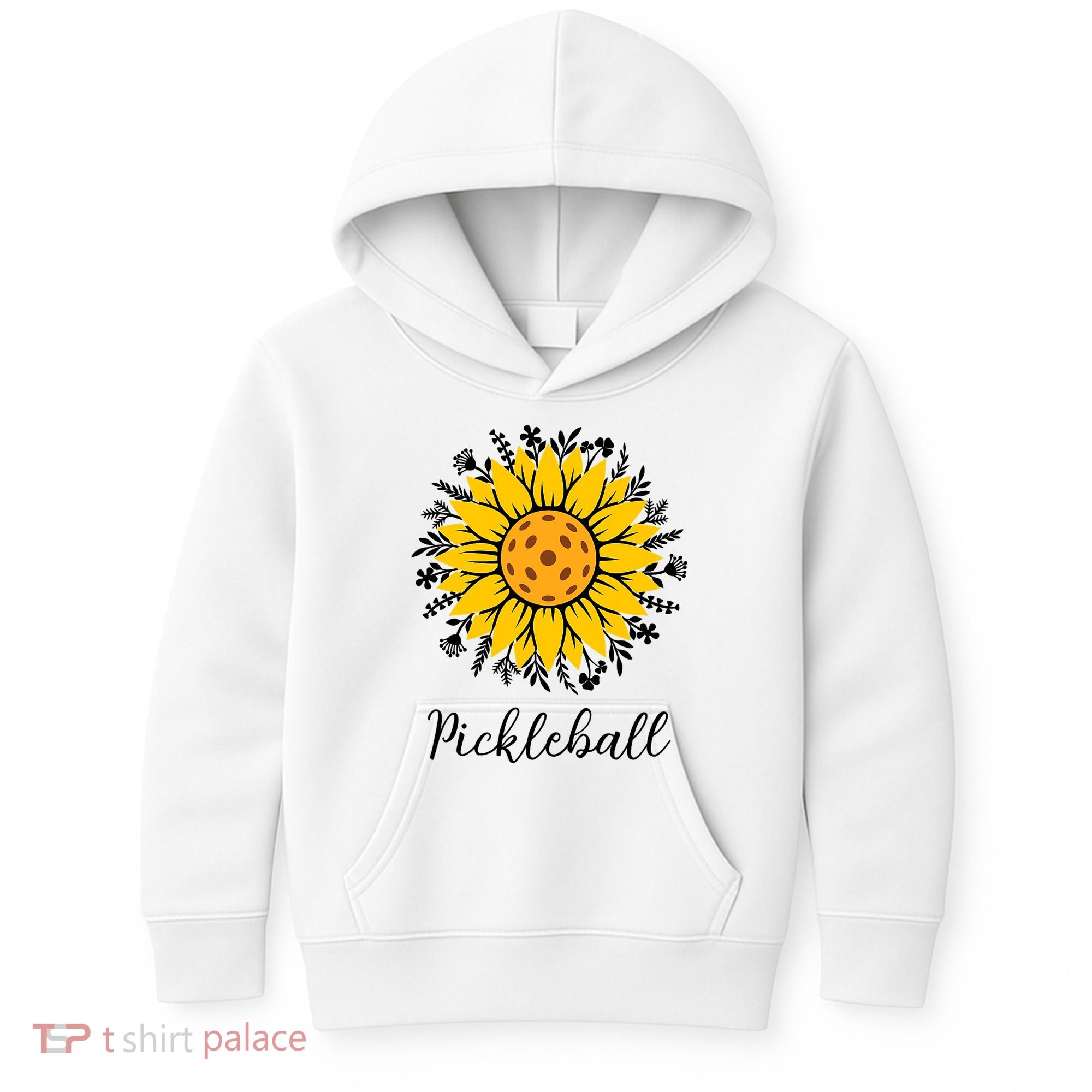 Pickleball Mother's Day Flower Cute Sunflower  Kids Hoodie