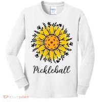 Pickleball Mother's Day Flower Cute Sunflower  Kids Long Sleeve Shirt thumb 0