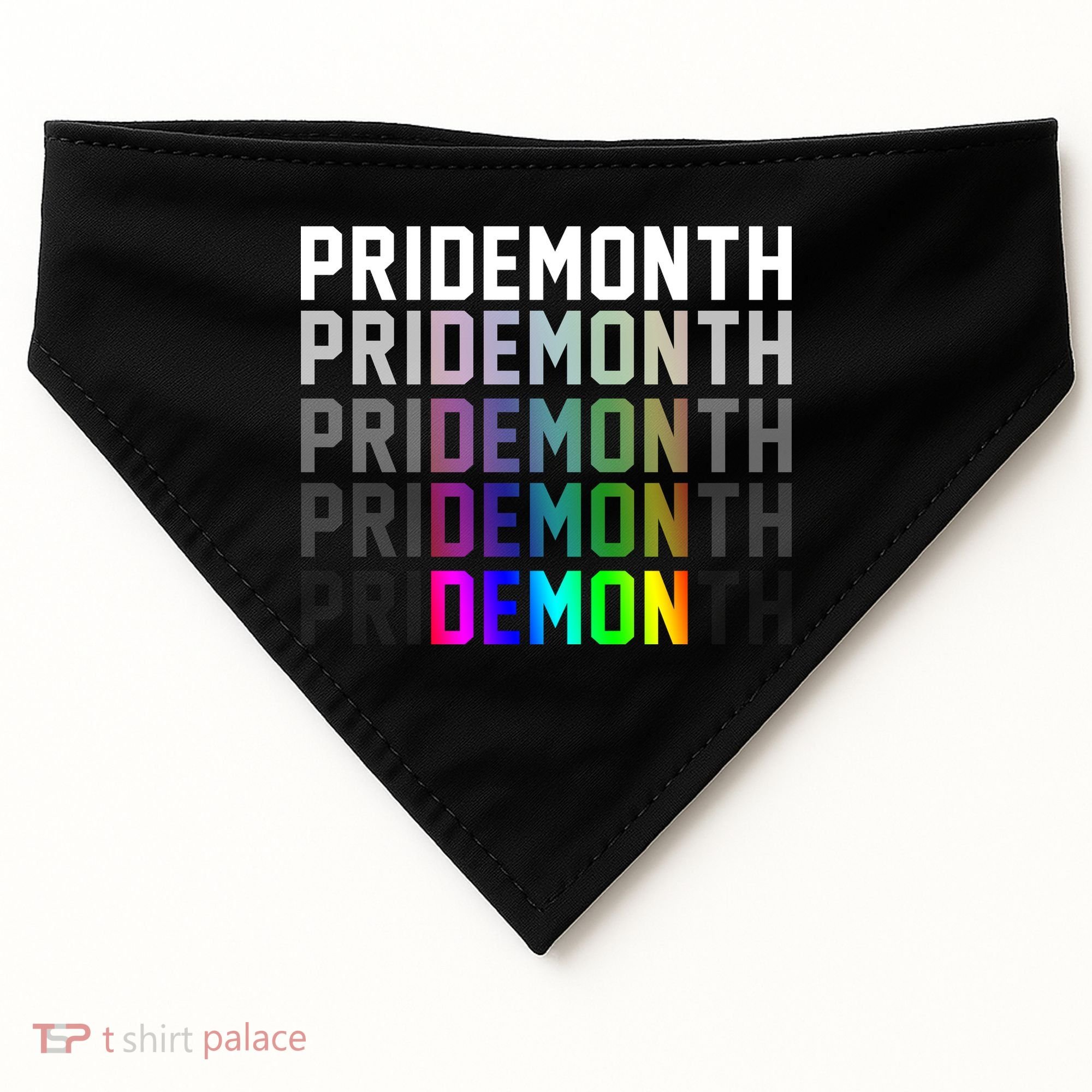 Pride Month Demon Rainbow USA-Made Doggie Bandana