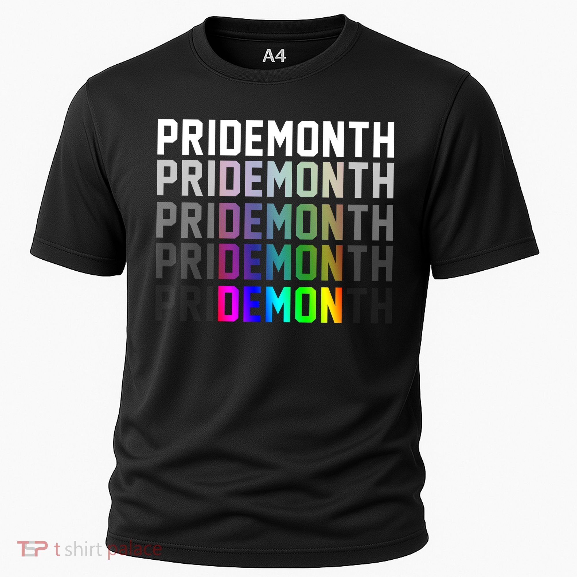 Pride Month Demon Rainbow Cooling Performance Crew T-Shirt