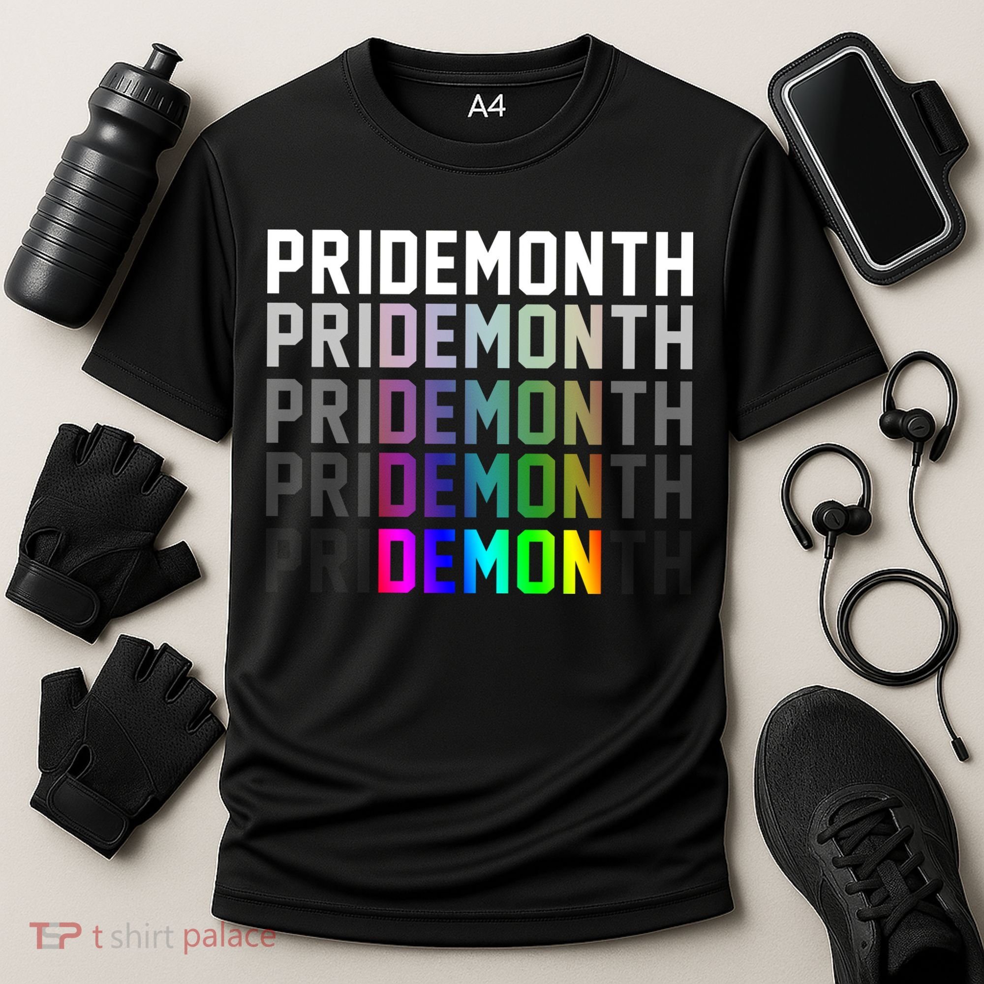 Pride Month Demon Rainbow Cooling Performance Crew T-Shirt