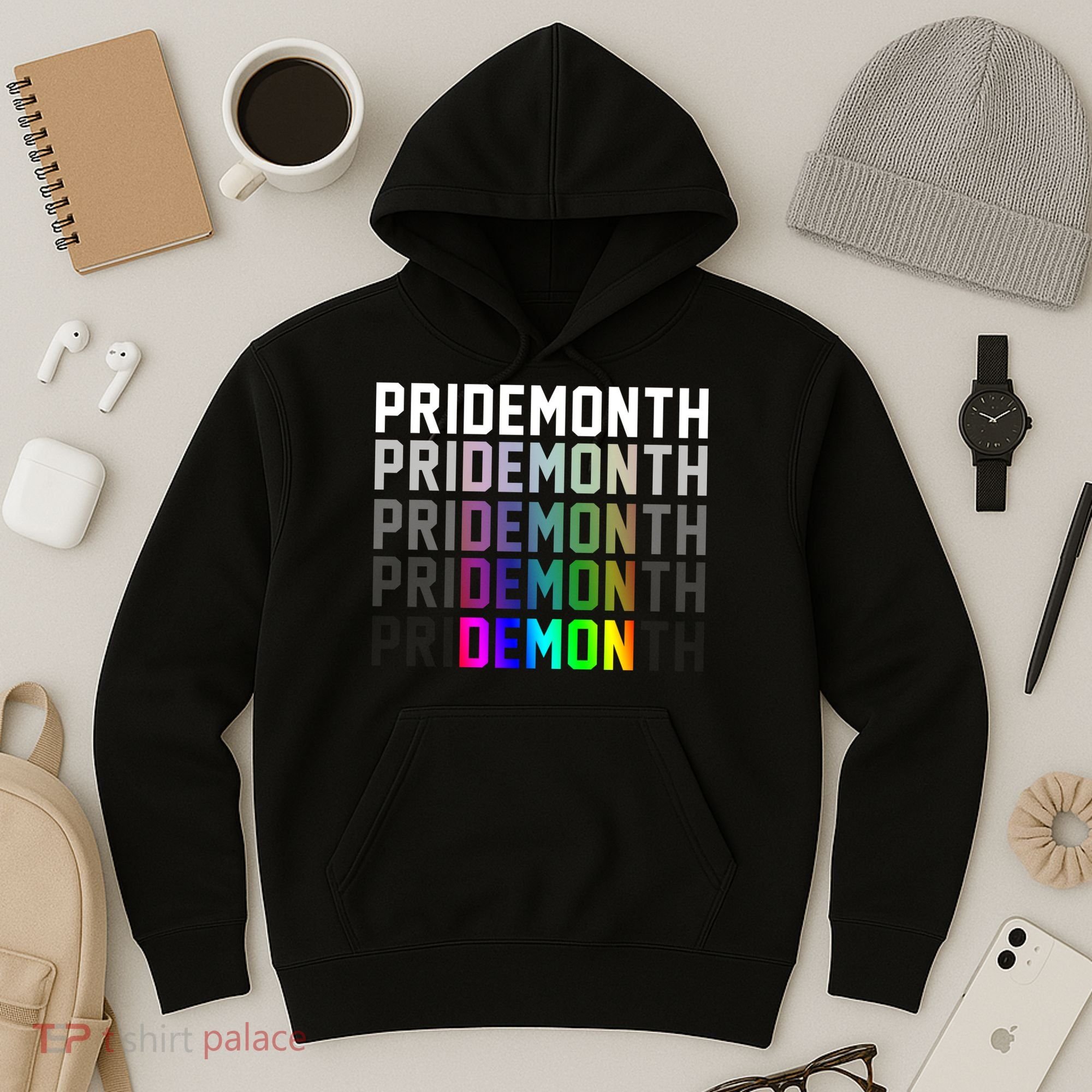 Pride Month Demon Rainbow Hoodie