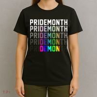 Pride Month Demon Rainbow T-Shirt thumb 4