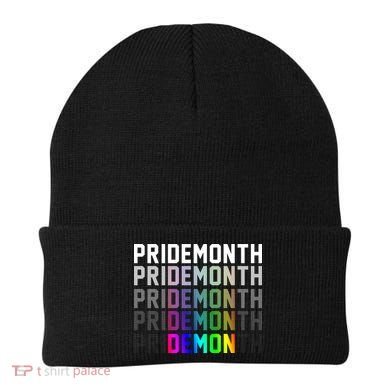 Pride Month Demon Rainbow Beanie