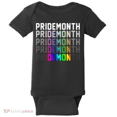 Pride Month Demon Rainbow Baby Bodysuit