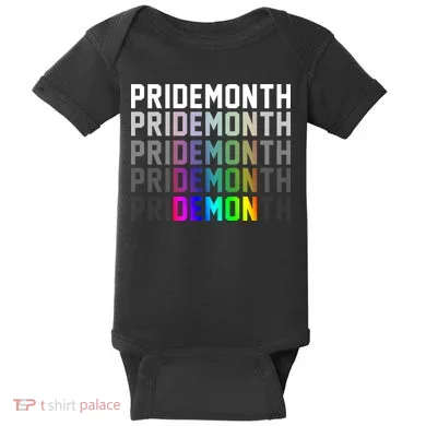 Pride Month Demon Rainbow Baby Bodysuit