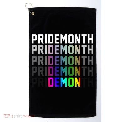 Pride Month Demon Rainbow Golf Towel