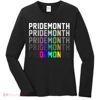 Pride Month Demon Rainbow Women's Long Sleeve Shirt thumb 0