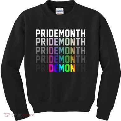 Pride Month Demon Rainbow Kids Sweatshirt