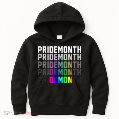 Pride Month Demon Rainbow Kids Hoodie