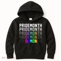 Pride Month Demon Rainbow Kids Hoodie thumb 0