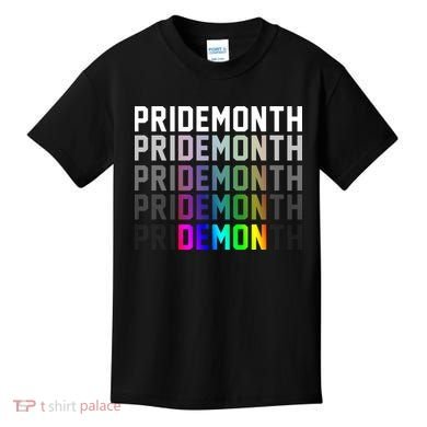 Pride Month Demon Rainbow Kids T-Shirt