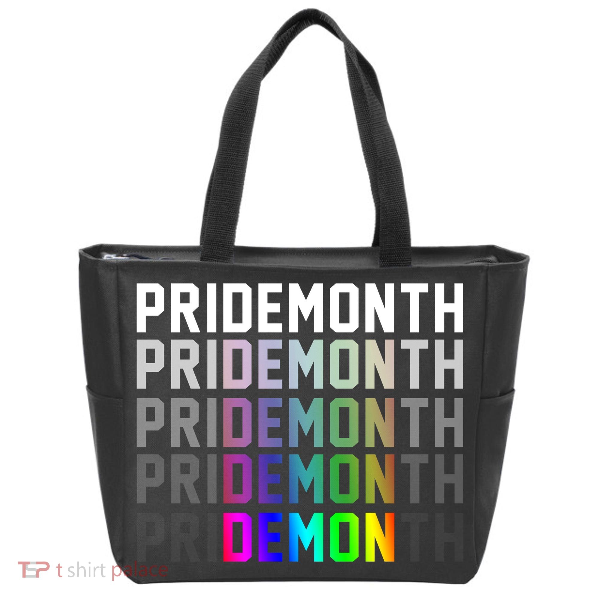 Pride Month Demon Rainbow Tote Bag