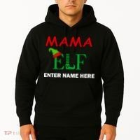 Personalize Mama Elf Custom Family Matching Christmas Hoodie thumb 2