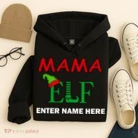 Personalize Mama Elf Custom Family Matching Christmas Hoodie thumb 4