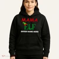 Personalize Mama Elf Custom Family Matching Christmas Hoodie thumb 5