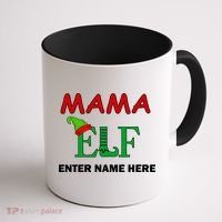 Personalize Mama Elf Custom Family Matching Christmas Coffee Mug thumb 1