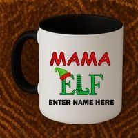 Personalize Mama Elf Custom Family Matching Christmas Coffee Mug thumb 2