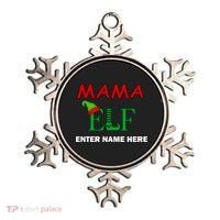 Personalize Mama Elf Custom Family Matching Christmas Ornament thumb 0