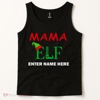 Personalize Mama Elf Custom Family Matching Christmas Tank Top thumb 2