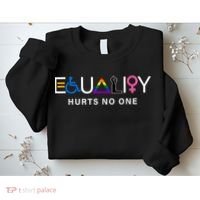 Pride Month Equality Hurts No One Lgbtq Pride Human Rights Gift Sweatshirt thumb 2