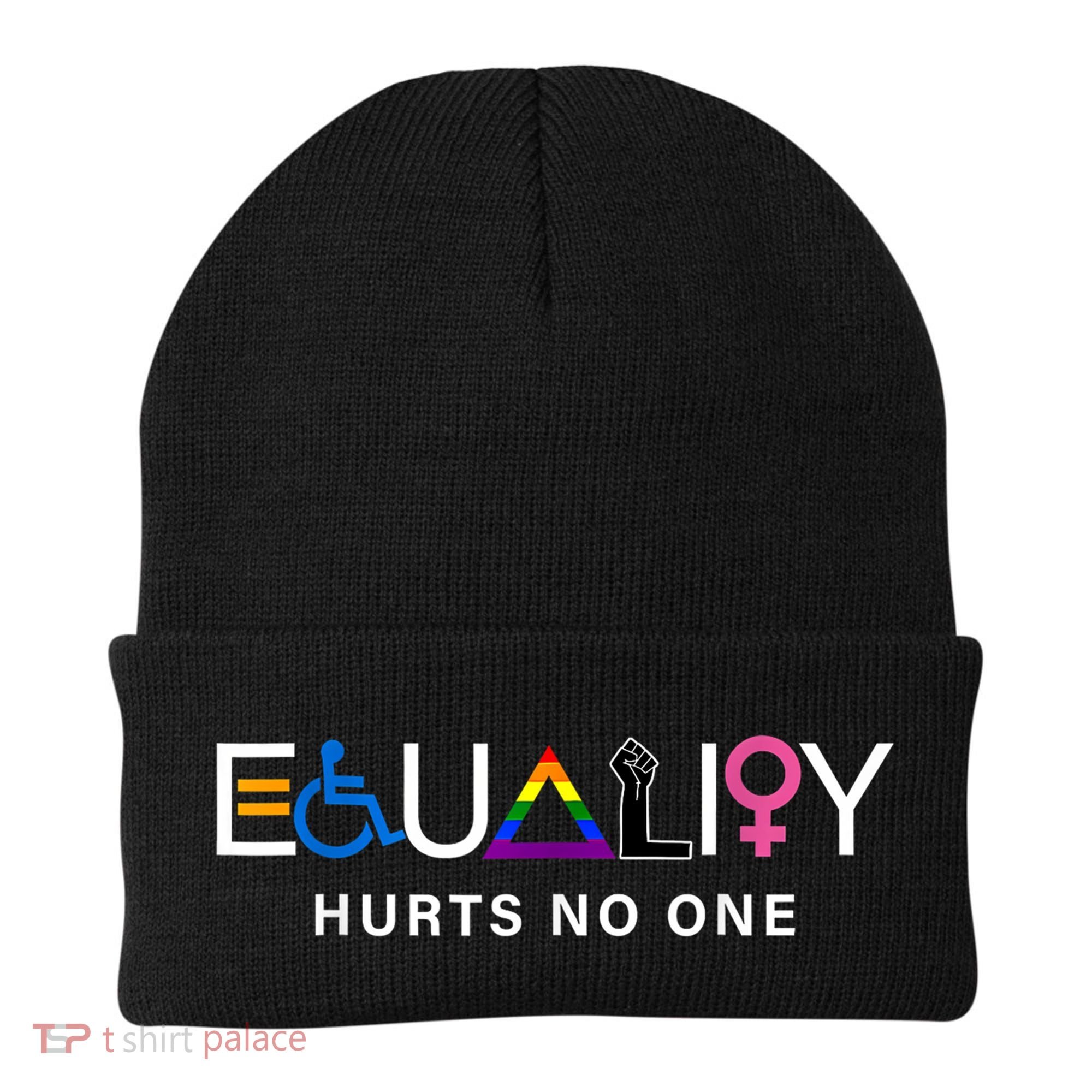 Pride Month Equality Hurts No One Lgbtq Pride Human Rights Gift Beanie