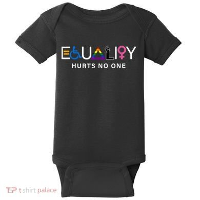Pride Month Equality Hurts No One Lgbtq Pride Human Rights Gift Baby Bodysuit