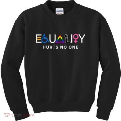 Pride Month Equality Hurts No One Lgbtq Pride Human Rights Gift Kids Sweatshirt