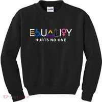 Pride Month Equality Hurts No One Lgbtq Pride Human Rights Gift Kids Sweatshirt thumb 0