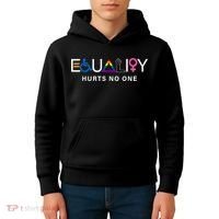 Pride Month Equality Hurts No One Lgbtq Pride Human Rights Gift Kids Hoodie thumb 4