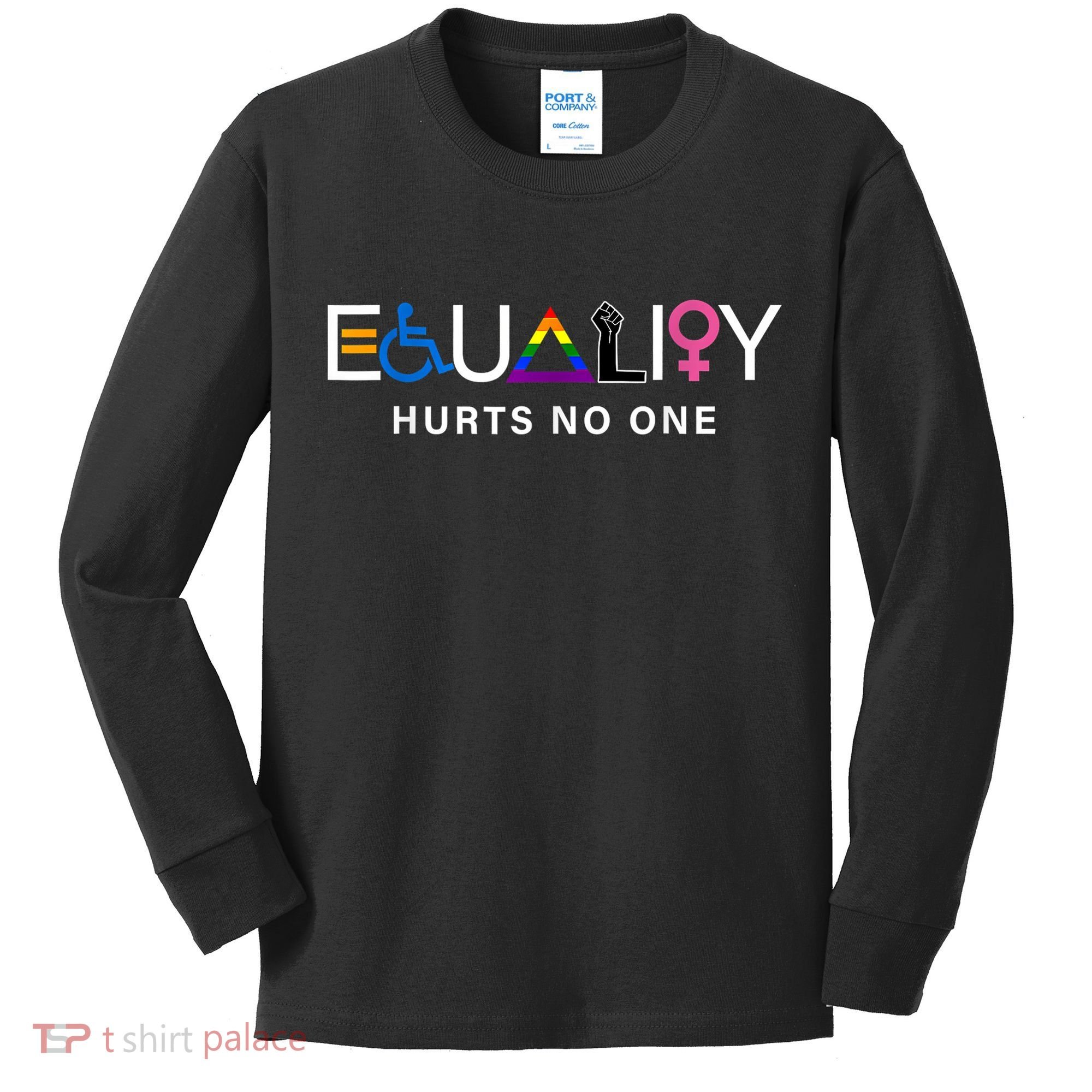 Pride Month Equality Hurts No One Lgbtq Pride Human Rights Gift Kids Long Sleeve Shirt