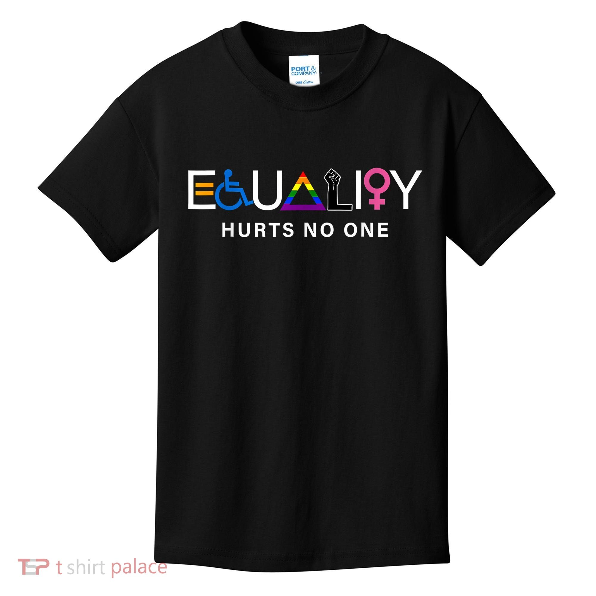 Pride Month Equality Hurts No One Lgbtq Pride Human Rights Gift Kids T-Shirt