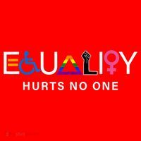 Pride Month Equality Hurts No One Lgbtq Pride Human Rights Gift Santa Hat thumb 1