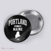 Portland Maine Est 1786 Varsity Button thumb 0