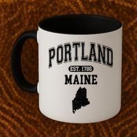 Portland Maine Est 1786 Varsity Coffee Mug thumb 2