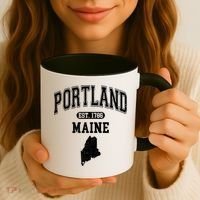 Portland Maine Est 1786 Varsity Coffee Mug thumb 3