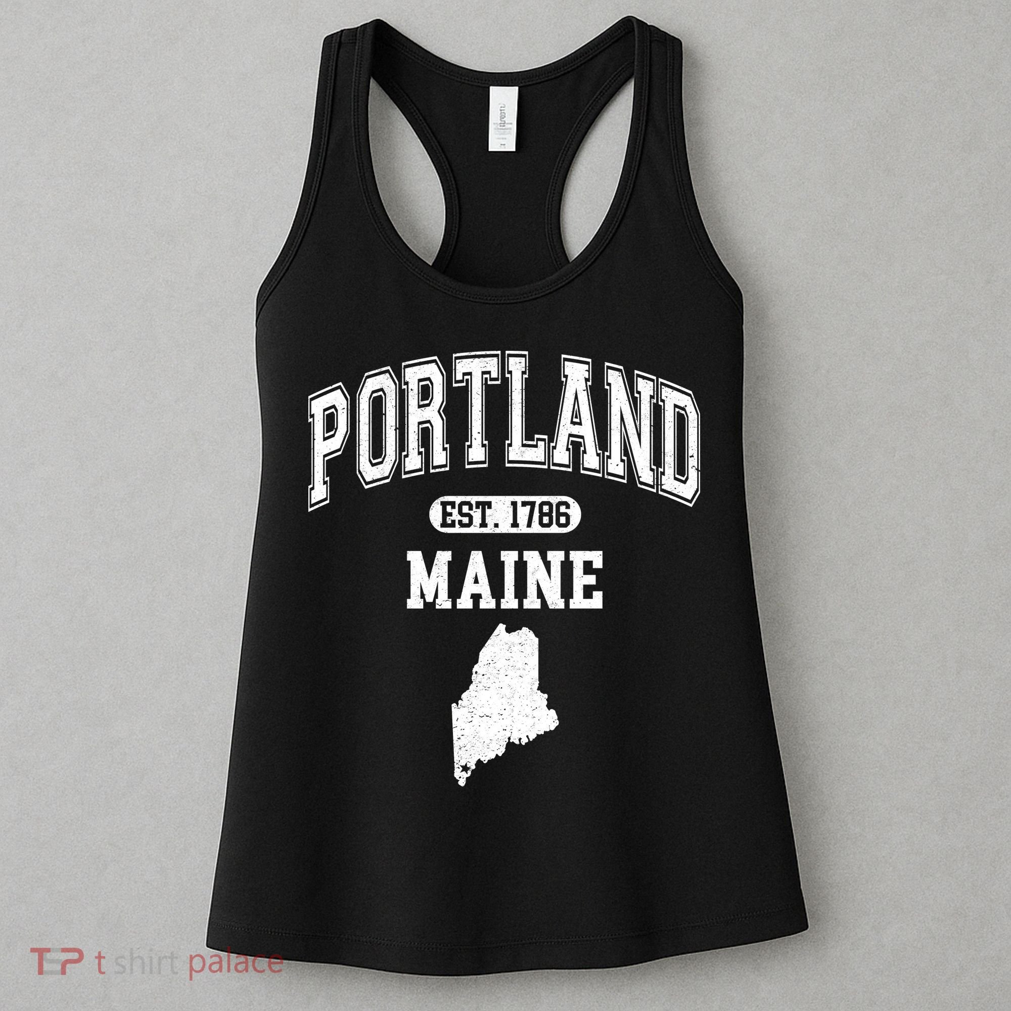 Portland Maine Est 1786 Varsity Women's Tank Top