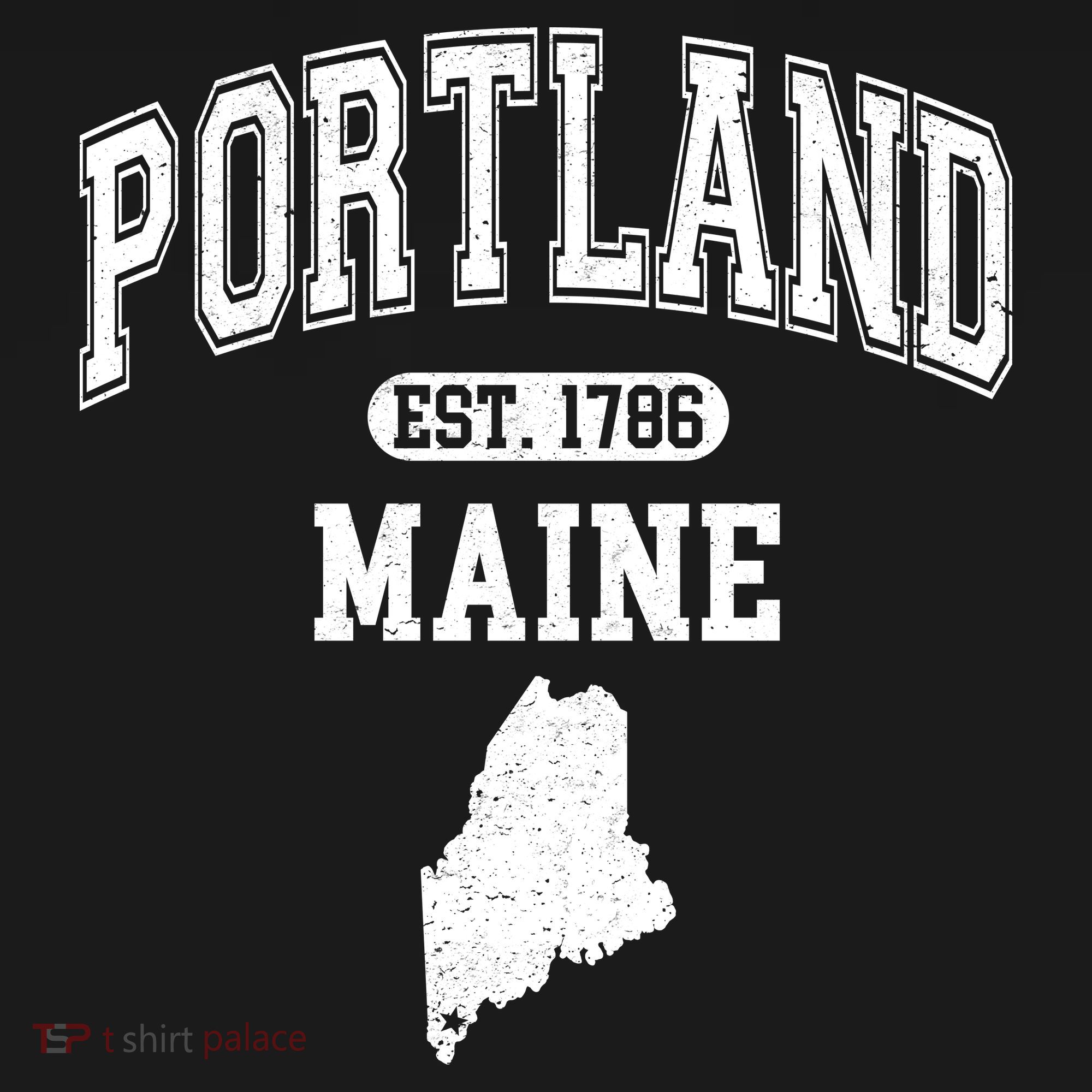Portland Maine Est 1786 Varsity Women's Tank Top