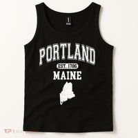 Portland Maine Est 1786 Varsity Tank Top thumb 2