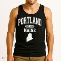 Portland Maine Est 1786 Varsity Tank Top thumb 3
