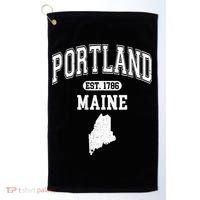 Portland Maine Est 1786 Varsity Golf Towel thumb 0