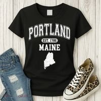Portland Maine Est 1786 Varsity Women's T-Shirt thumb 3