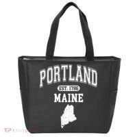 Portland Maine Est 1786 Varsity Tote Bag thumb 0