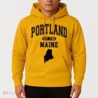 Portland Maine Est 1786 Varsity Hoodie thumb 2