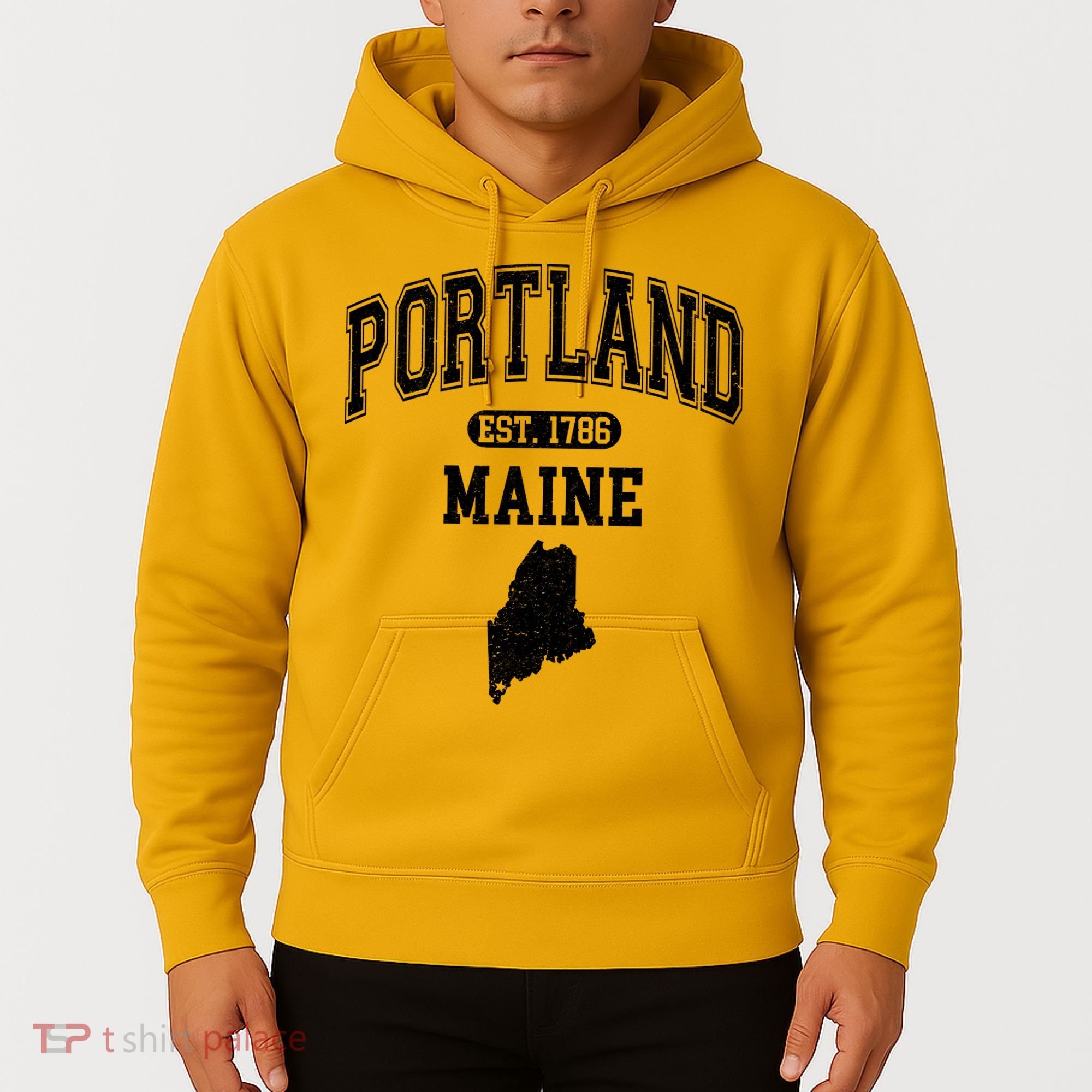 Portland Maine Est 1786 Varsity Hoodie