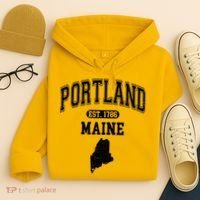 Portland Maine Est 1786 Varsity Hoodie thumb 4